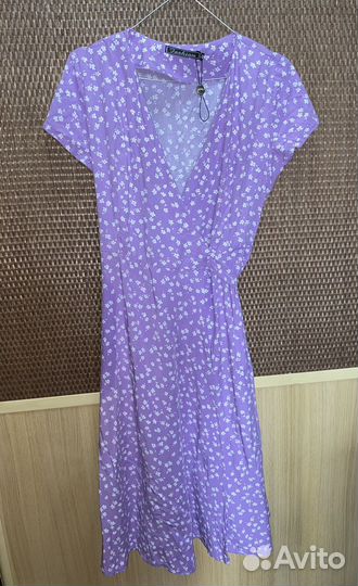 Сиреневое платье халат