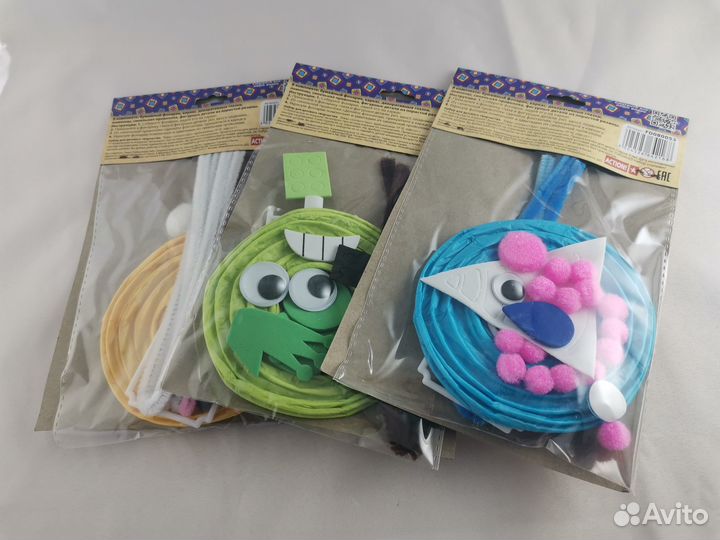 Набор для творчества бумажный фонарик, 3 дизайна