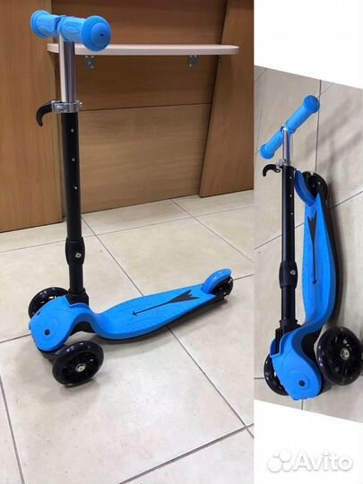 Самокат Детский новый складной свет колеса