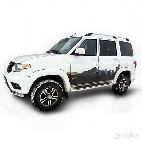 Защита штатного порога UAZ patriot (2014)