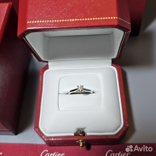 Кольцо Cartier Solitaire 0.34 ct оригинал