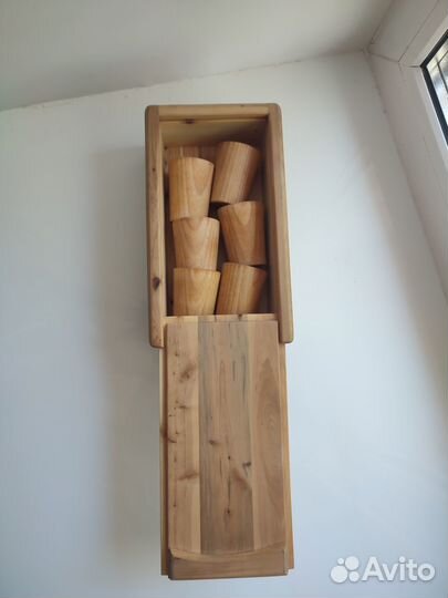 Набор рюмок стопок деревянных