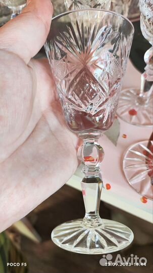 Хрустальные рюмки на ножке СССР