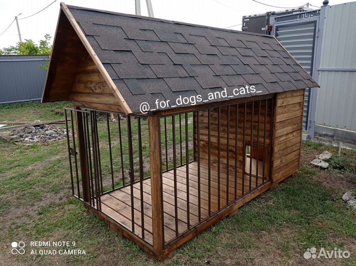 Вольер. Будка для собаки. Будка-вольер