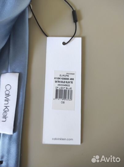 Галстук шелковый голубой Calvin Klein новый