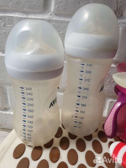 Бутылочки avent 260 330 поильник Chicco happy baby