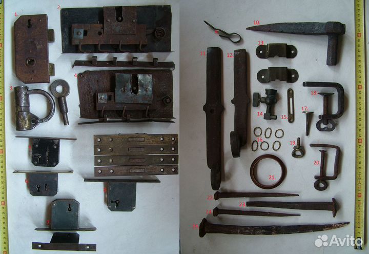 Замки Ключи задвижки Старинные реставрация Ремонт