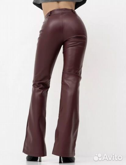 Кожаные брюки женские