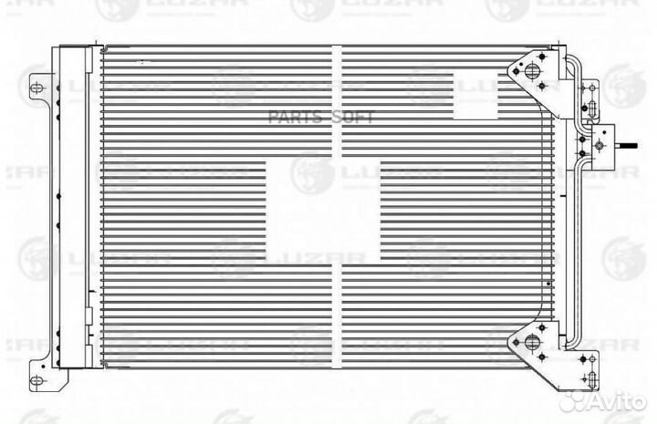 Luzar lrac1663 Радиатор кондиц. для а/м Iveco Stra