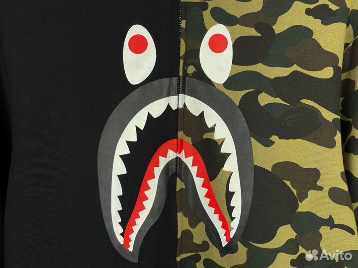 Full Zip Hoodie bape Green/Black/Camo