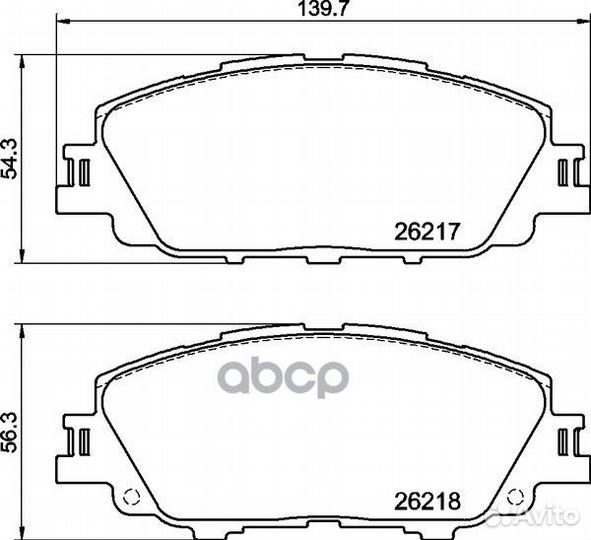 Колодки тормозные дисковые перед NP1176 NIS
