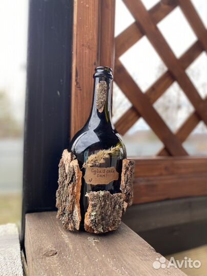 Декоративная бутылка ручной работы