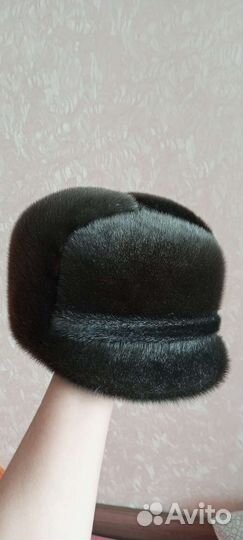 Шапка мужская из меха нерпы зимняя