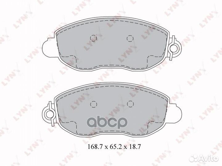 Колодки тормозные дисковые перед LCV BD-303