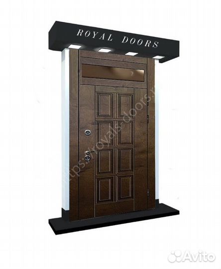 Металлическая дверь с фрамугой 435