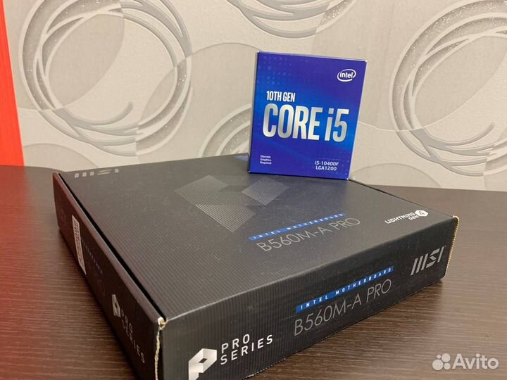 Процессор Intel Core i5 10400f + MSI B560M-A Pro