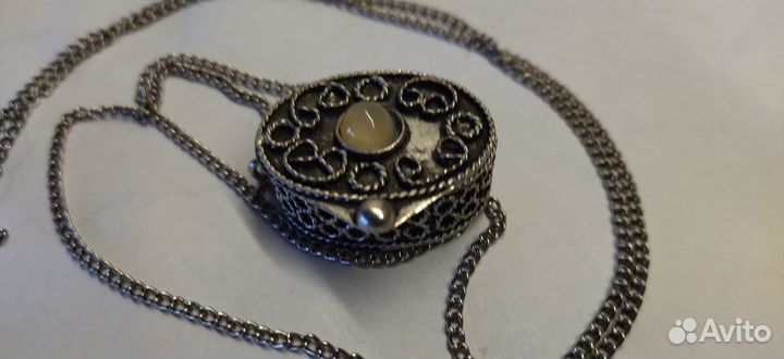 Кулон подвеска ладанка, ароматница скань С цепочко