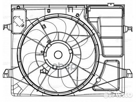 Вентилятор радиатора KIA Cerato II (09) (с кож
