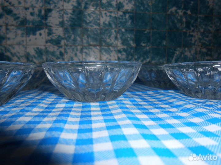 12 стеклянных Розеток Высота 3,5 см, Диаметр 7 см