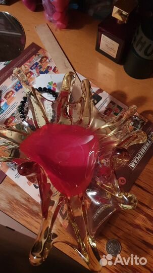 Вазы из цветного стекла СССР