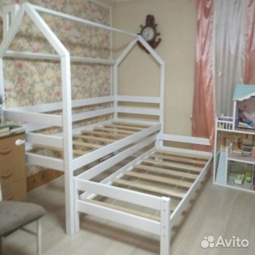 Детская кровать из березы для 2-х детей