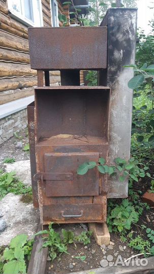 Печь для бани с нержавеющим баком на 100литров