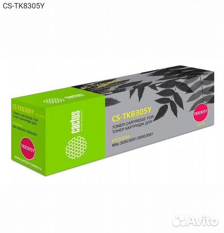 Тонер-картридж cactus TK-8305 Лазерный Желтый 1500