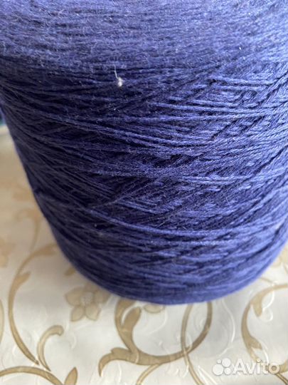 Пряжа Италия сине-фиалковый цвет смесовка бобина