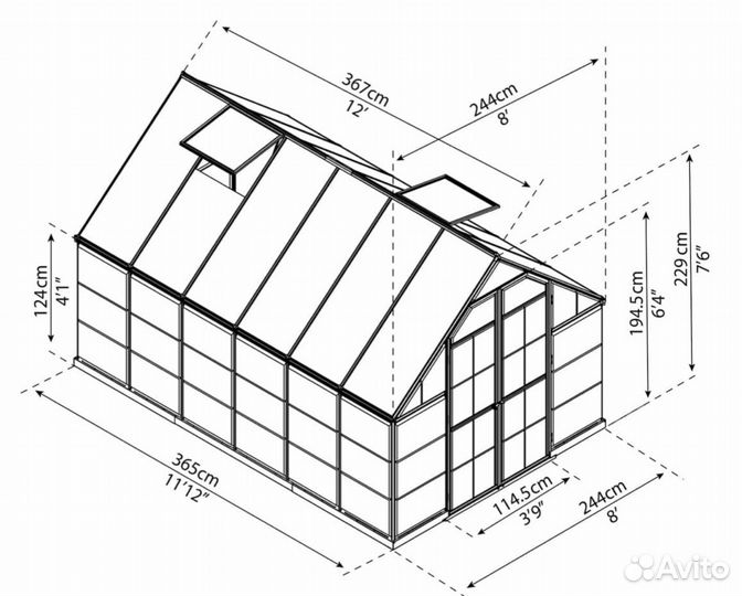 Теплица New поликарбонат Balance