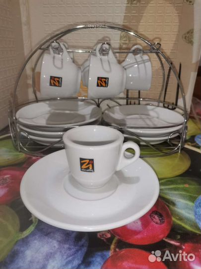 Сервиз, чашки кофейные, горшочки керамич. и кружки