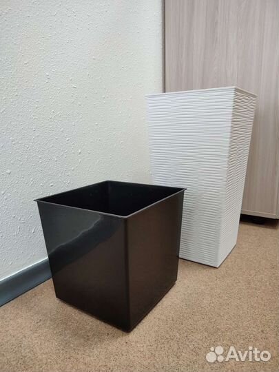 Кашпо горшок напольный пластик