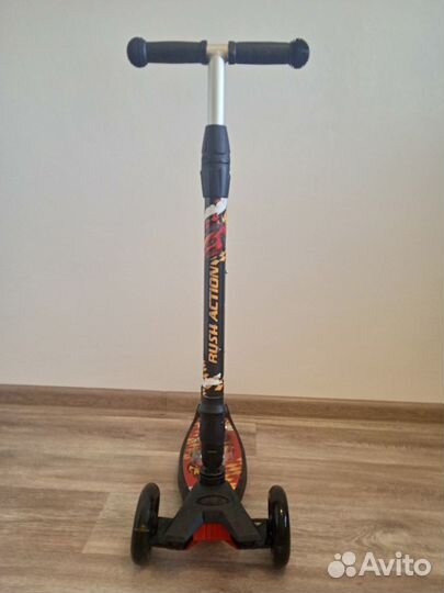 Самокат детский трехколесный rush action