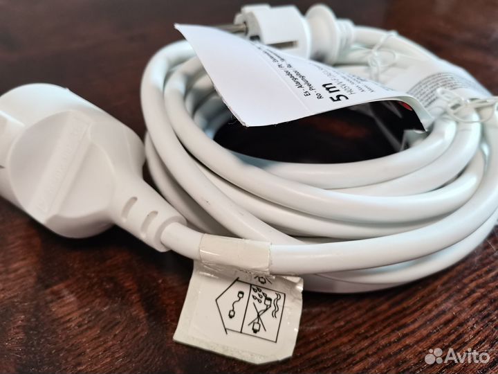 Сетевой удлинитель 230 Вольт IP20 5 метров (новый)