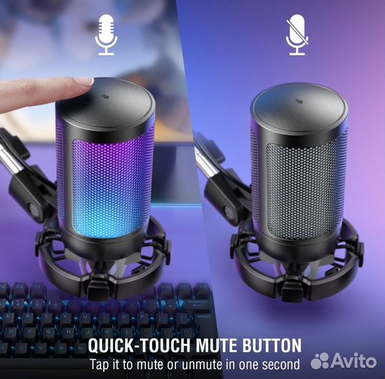 Новый игровой микрофон Fifine A6T RGB