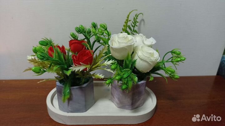 Кашпо из гипса