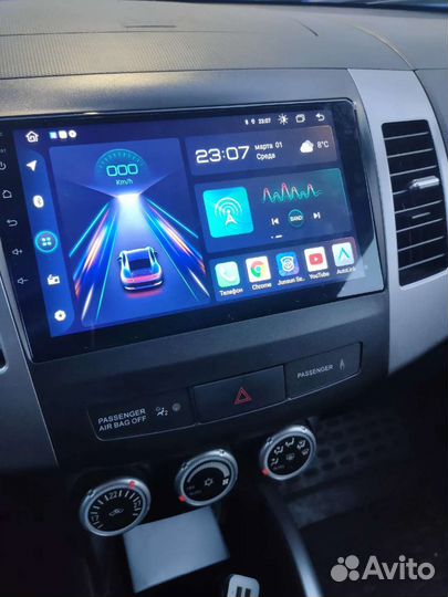 Магнитола 2 din android на Mitsubishi outlander