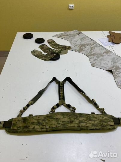 Боевой пояс с баллистической защитой и лямками Бр1