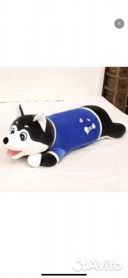 Собака батон хаски 75 см подушка
