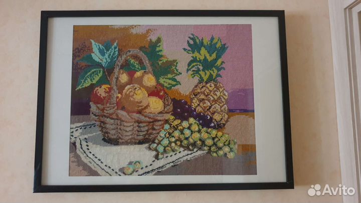 Картина вышитая крестом ручная работа