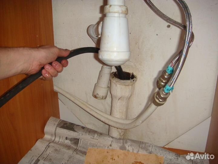 Устранение засоров, прочистка канализации