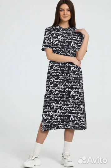 Платье футболка хлопок
