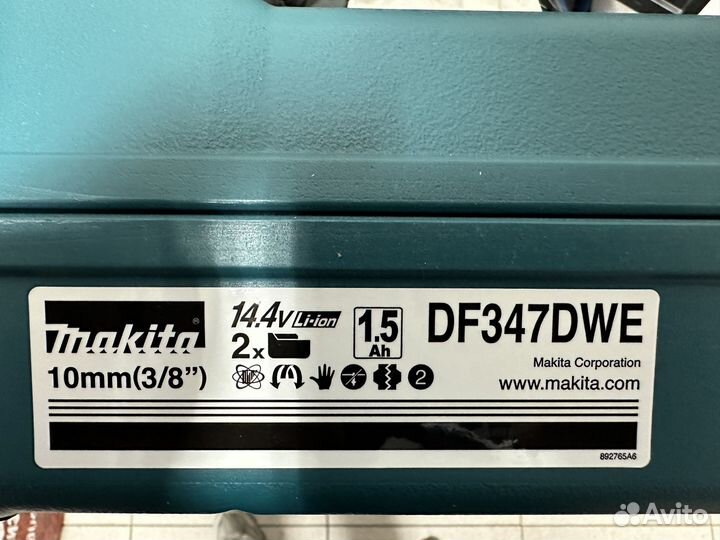 Дрель-шуруповерт makita DF347DWE