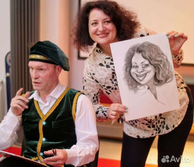 Шаржист художник на мероприятие шарж по фото