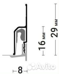 Стеновой профиль klassika105 для натяжных потолков