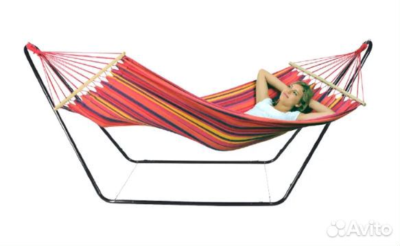 Подвесной гамак туристический с каркасом