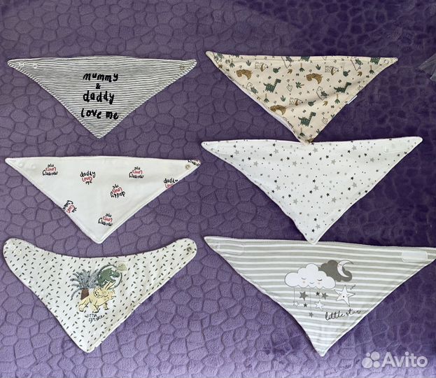 Слюнявчики пакетом (6 штук)