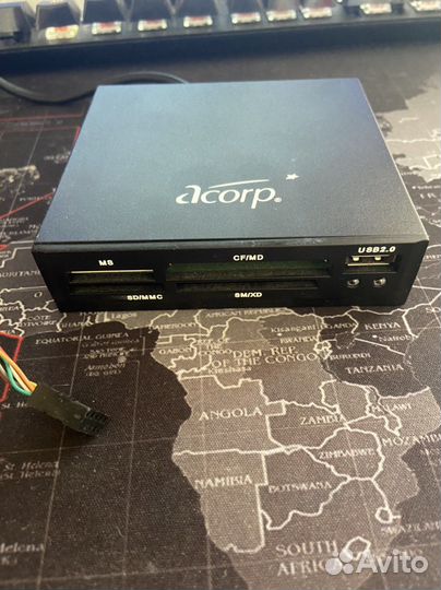 Картридер внутренний 3.5. acorp crip200-B