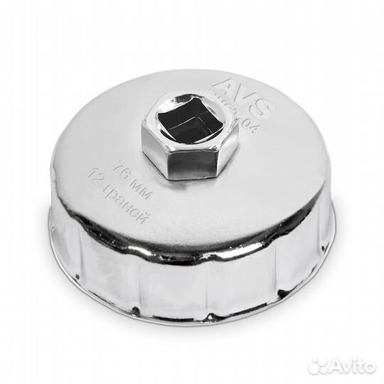 Съемник масляного фильтра «чашка» 76 мм, 12 граней