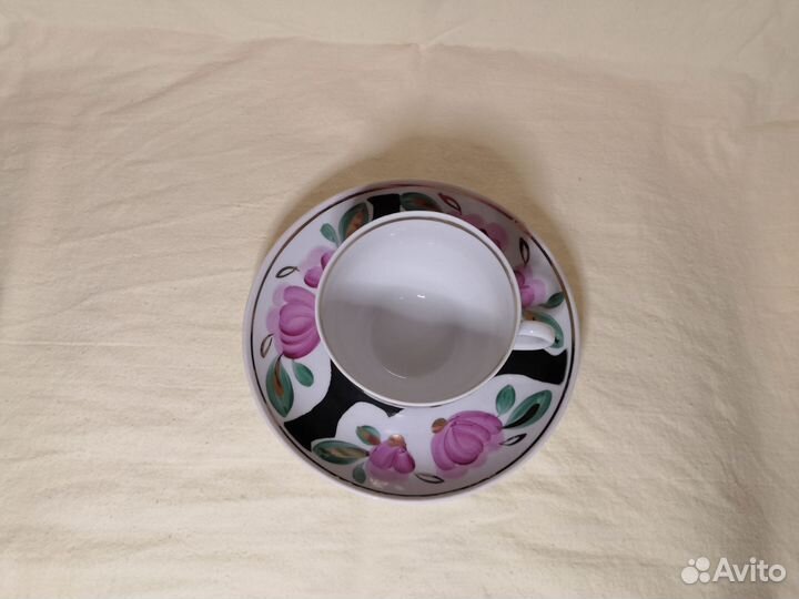 Чайная пара шиповник/роза, Вербилки, СССР 70-е г