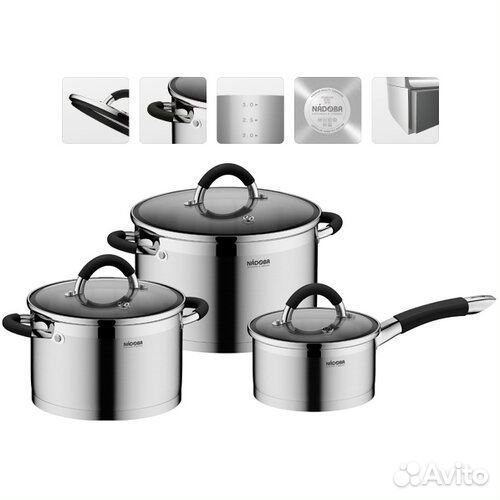 Набор кастрюль nadoba Nita 6шт